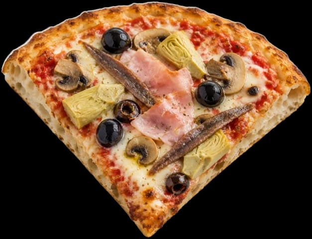 La capricciosa: illustrative image of the slice